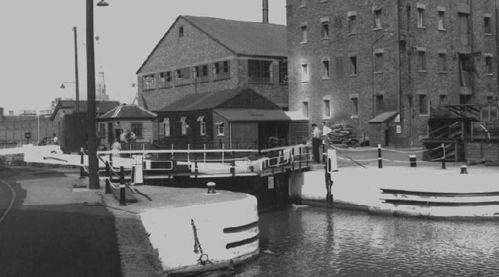 Lock from Gloucester Dock to the River Severn and canals