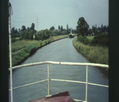 Steady on the canal to Gloucester September 1966.