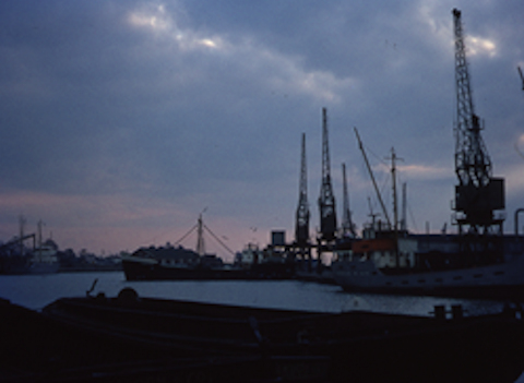 In the  dock as the sunset  May 1968